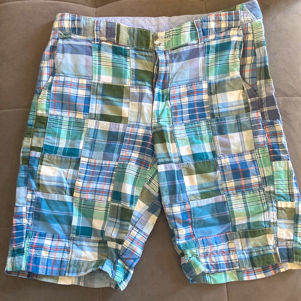 LLBean Bermuda patchwork shorts